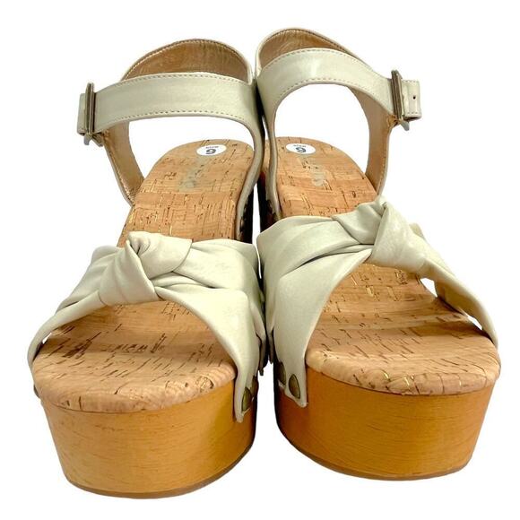 Korks Ease Dawson Platform Wedge Sandals Off White Womens Size 9M NEW - Picture 7 of 11